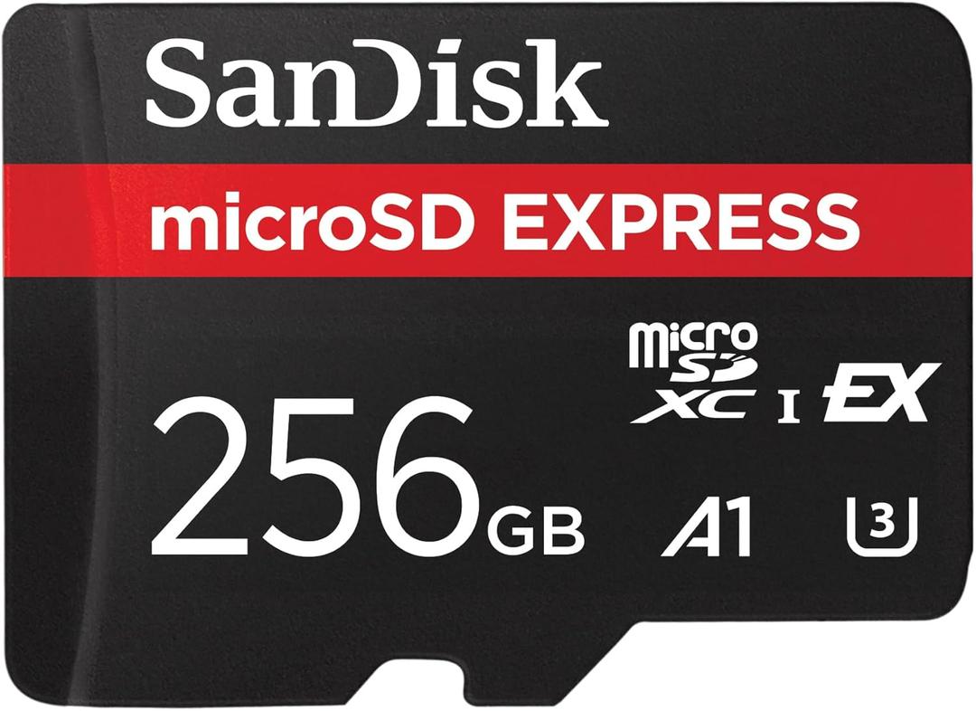 SanDisk 256GB microSD Express Card - Works with Nintendo-Switch 2, Up to 880MB/s Read, Up to 650MB/s Write, 210MB/s Sustained Write, U3, C10 - SDSQXFN-256G-GN4NN