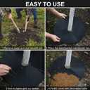 4 Pack Non-Woven Tree Mulch Ring, 32 Inch Degradabl Tree Protection Mat, Weed Barrier Round Mats with 10 Staples Stakes for Weed Growth RootProtection Resistant and Reusable