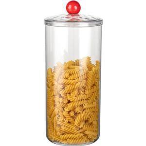 67oz Clear Candy Jar with Lid for Office Desk, Plastic Cookie Storage Jar for Kitchen Counter, 2000ml