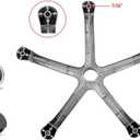 20" Chair Base Leg Replacement Parts Repair Office Pneumatic Bottom | Heavy Duty Aluminum Metal