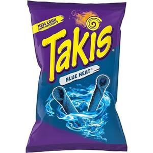 Takis Rolls Spicy Blue Heat Hot Chili Pepper Tortilla Chips (1oz Bag)(40Pack) (Blue Heat)