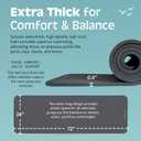 Retrospec Solana Yoga Mat Thick 1/2in Non-Slip Workout Mat with Nylon Strap - 72x24in Exercise Mat for Pilates, Stretching & Fitness - BPA Free, Easy Clean