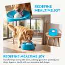 Magiinzaa Slow Eating Bowl for Dogs, Plastic Dog Licking Bowl, Dog Licking Toy, Dog Licking Ball, Slow Eating Bowl for Dogs (Suitable for Large Dogs), Liquid Snack Bowl (Blue)