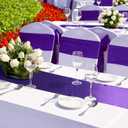Bencailor 12 Pcs Purple Satin Table Runner Bulk 12 x 108 Inches Long Table Runners Bright Smooth Fabric Tablecloth for Wedding Banquet Birthday Spring Graduation Party Decorations