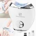 3-in-1 Electric Nail Clipper for Baby & Adults, USB Rechargeable Trimmer with LED Light, Polisher and Storage Container, Adjustable Speeds Nail Clipper for Kids, Seniors & Caregivers (Safe & Quiet) (White)