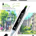 Brled 262 Colors Alcohol Markers with Free App, Chisel & Fine Tip Alcohol-Based Marker Set for Adults, Dual Tip Artist Markers for Drawing, Coloring Illustration, Painting and Great Gift Idea