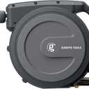 Giraffe Tools Retractable Garden Hose Reel 5/8 inch x 90 ft Hose Reels for Outside, Wall Mounted Water Hose Reel with 180 Deg Swivel Bracket, Any Length Lock, 9 Pattern Hose Nozzle