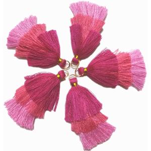 MSCFTFB 20 Pieces 2.4inch 3 Layers Small Tassels Tri-Colors Mala Tassel Charms with Jump Rings for Earring Necklace Jewelry Making Garland Keychain Charms Dreamcatchers DIY Crafts Decorations (Rose) MSCFTFB 20 Pieces 2.4inch 3 Layers Small Tassels Tri-Colors Mala Tassel Charms with Jump Rings for Earring Necklace Jewelry Making Garland Keychain Charms Dreamcatchers DIY Crafts Decorations (Rose)