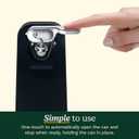Cuisinart Can Opener with One-Touch Operation, Electric Can Opener for Kitchen Including Magnetic Lid Holder, Automatic Can Opener with Easy Clean Design and Nonslip Base, Black, CCO-50BKN