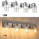 4-Light Bathroom Light Fixtures Modern Chrome Vanity Lights for Bathroom Lighting Fixtures Over Mirror for Cabinet Mirror Bedroom Hallway
