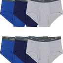 Hanes Ultimate Men's Briefs Pack, 5 Pairs Assorted, Cool & Breathable Cotton Underwear, Moisture Wicking Medium
