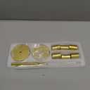 Taper Candle Holder Set of 6, Brass Gold Tall Candlestick Holders, Metal Vintage Candle Stickers Long Holder Set, Pillar Decorative Candle Holder Fits 3/4 Inch Candle for Wedding (Gold-6 Packs)