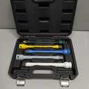 1/2" Drive Torque Limiting Extension Bar Set, 5-Piece Impact Torque Limiter Set with 8 Inch Color-Coded CR-MO Torque Sticks 65 to 140 Ft-Lbs for Locking Lug Nuts