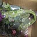 20" Artificial Flowers Bouquet for Vase Indoor, 6 stem Faux Silk Daisies Lavender Silver Dollar Eucalyptus Leaves Wildflower Floral Arrangement Home Decor for Living Room Dining Table Entryway (Purple)