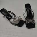 ISNOM Clear Rhinestone Heels for Women, Comfortable and Sassy, Suitable for All Occasions
Size 9