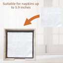 Travertine Marble Napkin Holder 7.5 Inchs for Table,Stone Flat Napkin Dispenser for Kitchen Restaurant Dining Room Countertop Decor