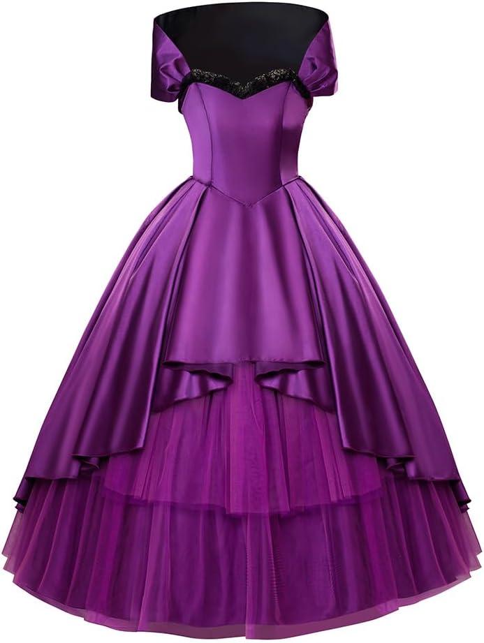 Willyacos Bearded Lady Costume Greatest Showman Cosplay Costume Lettie Lutz Costume Dress Women Adult (X-Large, Purple)