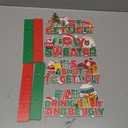 4Pcs Ugly Sweater Christmas Party Decorations Wooden Table Centerpiece Ugly Sweater Party Table Decorations Lets Get Ugly Tabletop Tiered Tray Decor for Holiday Xmas Party Supplies