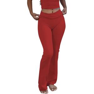 Nismruc Lounge Pants Women Casual Petite Comfy Trousers (XX-Large, Big Red)