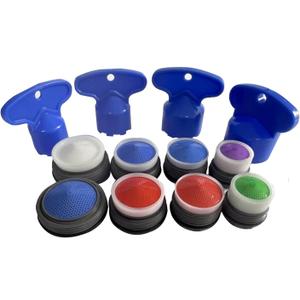 8 Pcs Faucet Aerators for Cache Aerators with 4 Pcs Cache Faucet Aerator Key Removal Wrench Tool, Cache Aerators Replacement Inserts for Sink M16.5 18.5 21.5 24 Tap Aerators Flow Restrictor