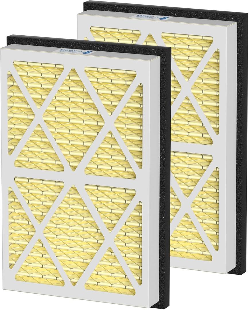 20x30x3 MERV 11 Pleated Air Filters Replacement Compatible with Zephyr VGF Series 20x30x3 Whole Home Return Air Grille Filter, MERV11 Air Filtration System Yellow 2 Pack