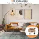 16.5FT Pendant Light Kit, Hanging Lights with Plug in Cord & Switch, Hemp Rope Swag E26 Socket Pendant Lamp, Extension Lantern Cable Vintage Farmhouse Industrial Retro DIY Decoration Fixtures