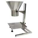 PreAsion Commercial Stainless Steel Funnel with Support Stand Manual Filling Package Funnel 5.5inch