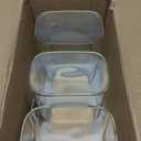 D2scrma 56oz Rectangle Airtight Glass Storage Containers with Bamboo Lids (Set of 3), Square Food Storage Jar, Pantry Organizers for Oats, Cereal, Pasta and Coffee beans (with Black Lable)