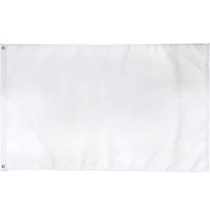 Solid White Flag 3x5 Feet Plain White Flags Pure Nylon Heavy Duty DIY Flags, Pieces 10