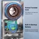 SURAIELEC 200W Low Voltage Landscape Transformer (12V/15V AC), Outdoor Transformers for Landscape Lighting, Detachable Photocell Sensor & Digital Timer, Stainless Steel, 5FT Power Cord, ETL Listed