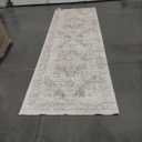 4x12 Washable Hallway Runner Rug: Vintage Wide Low Pile Rugs IvoryBeige