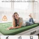 Zearna King Size Air Mattress with Built in Pump, 18" Raised Comfort Air Bed, Upgraded Flocked Top Blow up Mattress with Carrying Bag, Inflatable Mattress for Guests & Home, AirBed, 750 lbs Max