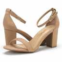 Aviditk Women's Square Chunky Mid Heels Sandals, 7