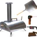Outdoor Pellet Pizza Oven - Original Pellethead PoBoy Wood Fired Portable Grill with Peel, Blower, 13" Pizza Stone Accessories Kit