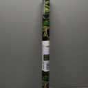 funlife Original Hand-Drawn Faux Stained Glass Window Film, Reusable Double-Sided Static Cling Window Films Suitable for Entryway, Non-Adhesive Window Decals, 29.5"x118", Green Leaves