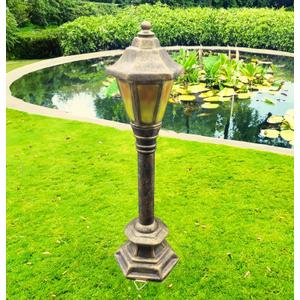 coolboy Street Light Garden Statue for Dogs to Pee On,Puppy Pee Post Training Tool Street Lamp Resin Statue,Indoor Outdoor Street Lights Decor Figurines for Yard Art and Garden Lawn,The Gold
