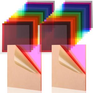 Geetery 15 Pcs Colored Acrylic Sheets, 12 x 12 x 1/8 Inch Thick Translucent Cast Acrylic Sheet,Plastic Boards for Back to School DIY Project Picture Frame,Art Craft Laser Cutting Engraving, 15 Colors