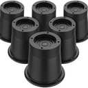 Round Bed Risers 3 inch Heavy Duty,Elevation in Heights 2 or 3 Inch Circle Furniture Risers for Chair Table and Desk Legs LiftingAdjustable Bed Lifts Risers(Pack of 6 Riser,Black)