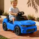 Licensed Dodge Electric Ride on Car for Kids, Ride on Toy for Toddler Aged 1-3 w/Music & Horn - Blue, 39.37 inches x 24.8 inches x 25.59 inches