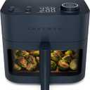 Chefman Crispinator Air Fryer 7-in-1 with 8 Qt Capacity, 450F Max Temp & TurboFry Pro Technology for Fast, Even Results, Bake, Broil, Dehydrate, Viewing Window, Nonstick Ceramic-Coated Basket (Midnight)