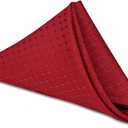 ColorBird Elegant Waffle Jacquard Cloth Napkin Waterproof Spillproof Microfiber Fabric Napkins, Set of 4, 17 x 17 Inch Wine Red