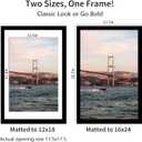 YESKAY 16x24 Picture Frame Black Set of 3, Display Pictures 12x18 with Mat or 16 x 24 Without Mat, Poster Frames 16x24 Poster Frames for Wall Hanging Horizontal and Vertical