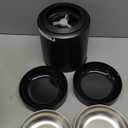 Dual Automatic Cat Feeder 2 Cats,6 Meals/Day,12 Portions/Meal,4.2L Dual Power Double Bowls Feeder,Dry Food Auto Pet Dispenser,10S Voice Record,Flexible Schedule Timer (Black,Stainless Dual Bowls)