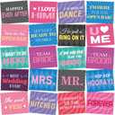 Yookeer 24 Designs Wedding Photo Booth Props Double Sided 8''x10'' Photo Booth Props Wedding Marriage Parties Decorations Set Water Proof Selfie Signs PVC Printing for Bridal Party Supplies