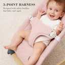 ANGELBLISS Baby Bouncer, Portable Bouncer Seat for Babies, Infants Bouncy Seat with Cotton Fabric, Natural Vibrations (Pink)