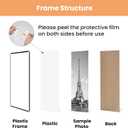 upsimples 11x17 Picture Frame Black 3 Pack, Scratch-Proof 11 x 17 Poster Frames for Photo Gallery - Slide-In Strips, Horizontal or Vertical Wall Mounting