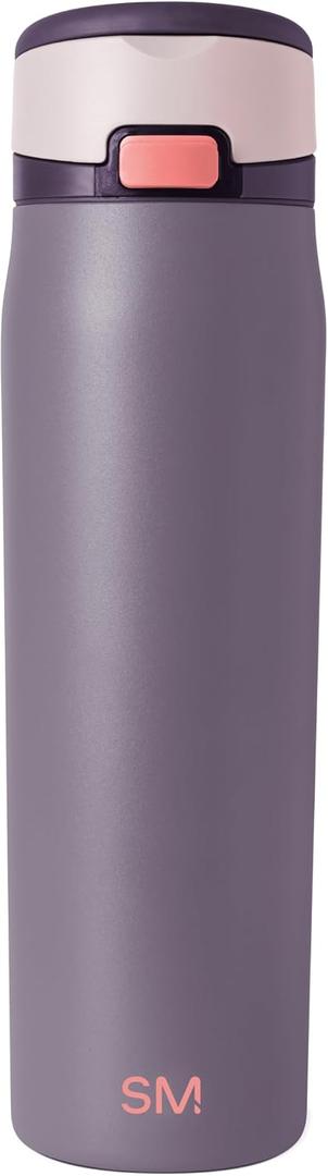 Simple Modern Mesa Loop Water Bottle with Covered Straw and Handle | 24oz Cup Holder Friendly Insulated Stainless Steel Bottles for Travel, Sports and School | Iris Sage
