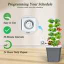 Hydroponics Growing System, 30-Plant Indoor Hydroponic Tower with Timer and Pump System, Plants Germination Kit, Vertical Hydroponic System for Gardening Lover (No Seed), 9.84 inches x 9.84 inches x 33.86 inches