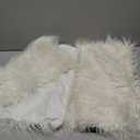 Phantoscope Faux Fur Solid Decorative Pillow Cover Fluffy Throw Pillow Mongolian Luxury Fuzzy Pillow Case Cushion Cover for Bedroom and Couch, True White 26 x 26 Inches, Pack of 1