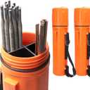 Welding Electrode Storage Tube 2 Pack (3 x 14) - Moisture Proof Welding Rod Container with Adjustable Shoulder Strap & Leash-Lid, Divided Liner for Rod Organization